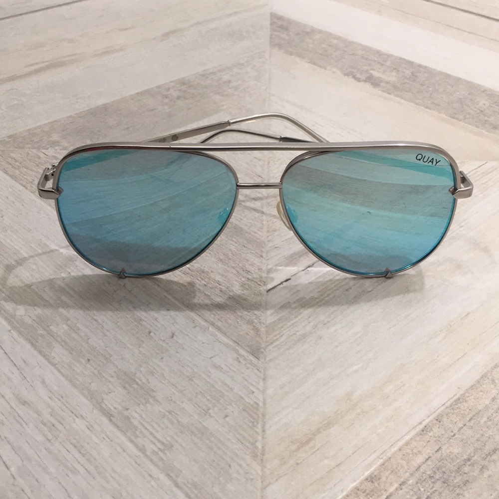 Quay Australia High Key Blue Mirror Sunglasses